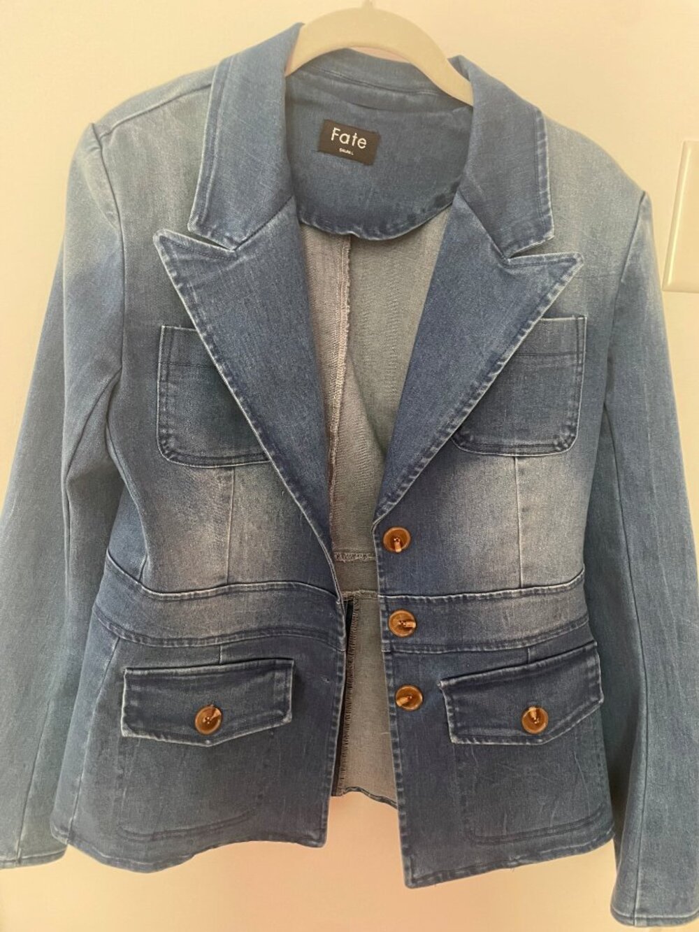 Denim Fitted Blazer